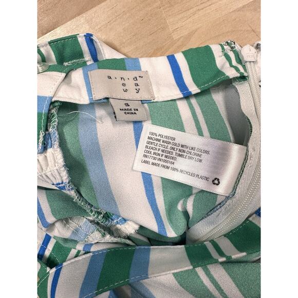 A New Day Women's Striped Sweetheart Neckline Jumpsuit Wide Leg Small - Picture 5 of 10